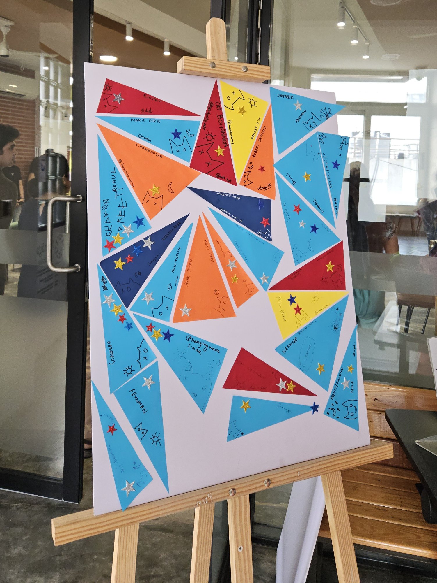 Analog MOSAIC Data Selfie on easel